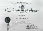 Anthony Jerone - Citation of Honor