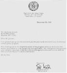 Anthony Jerone's appreciation letter from - Mayor Ed Koch 