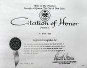 Anthony Jerone's Citation of Honor