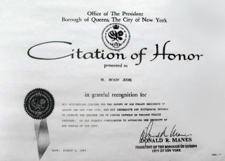 Citation Of Honor